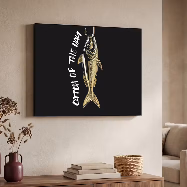 Art Frame - Vis - Zwart - Goud - Tekst — 7