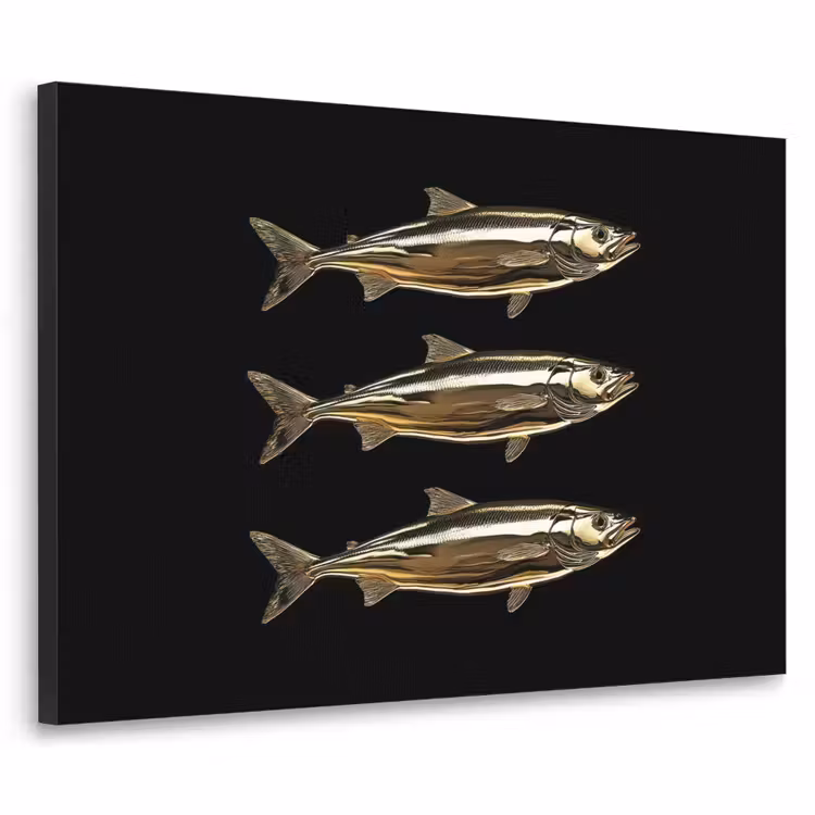 Art Frame - Vissen - Goud - Zwart — 1