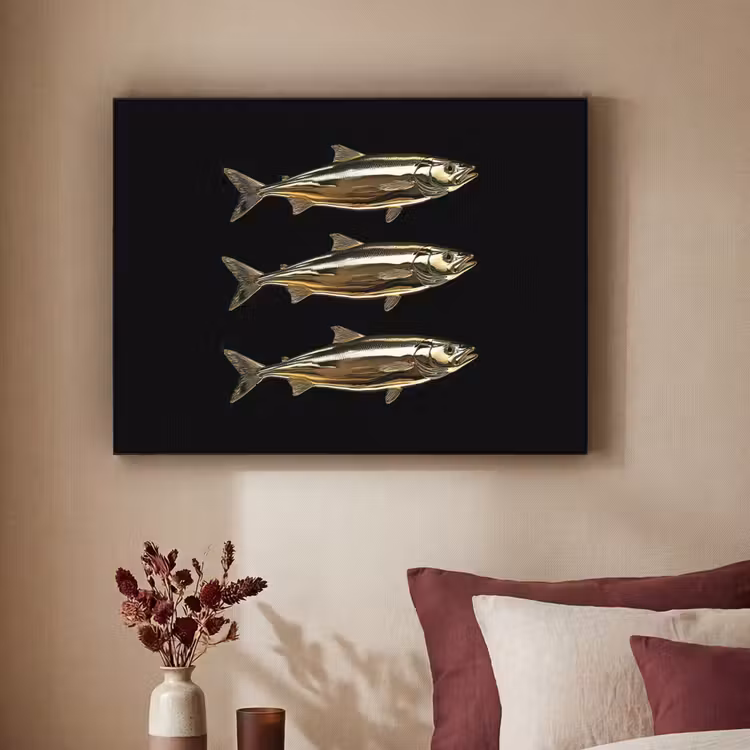 Art Frame - Vissen - Goud - Zwart — 3