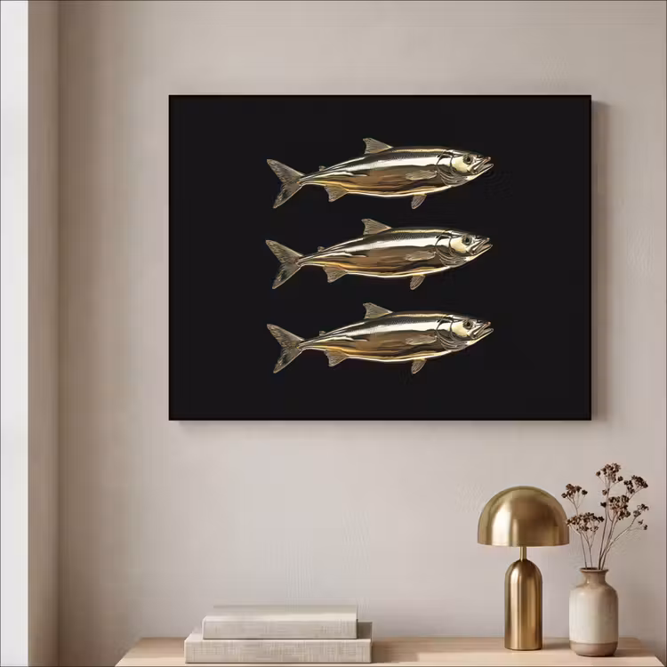 Art Frame - Vissen - Goud - Zwart — 5