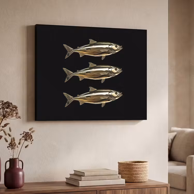 Art Frame - Vissen - Goud - Zwart — 7