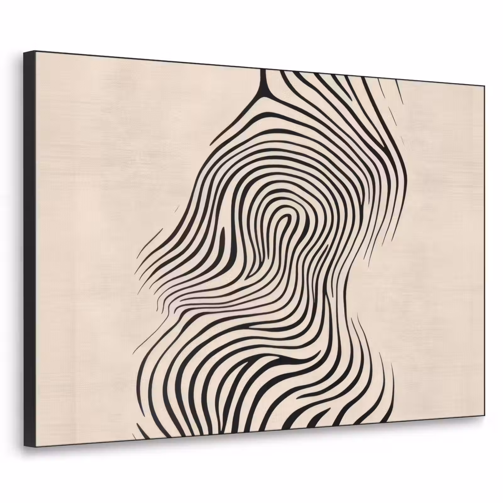 Art Frame - Lijnen - Abstract - Golvend - Zwart — 1