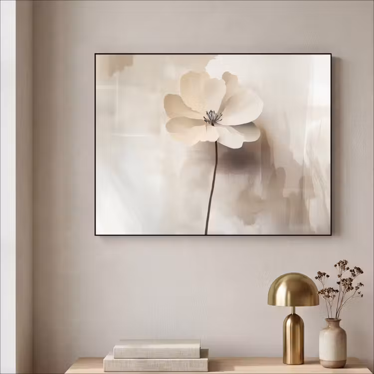 Art Frame - Bloem - Beige - Verf - Schaduw — 5