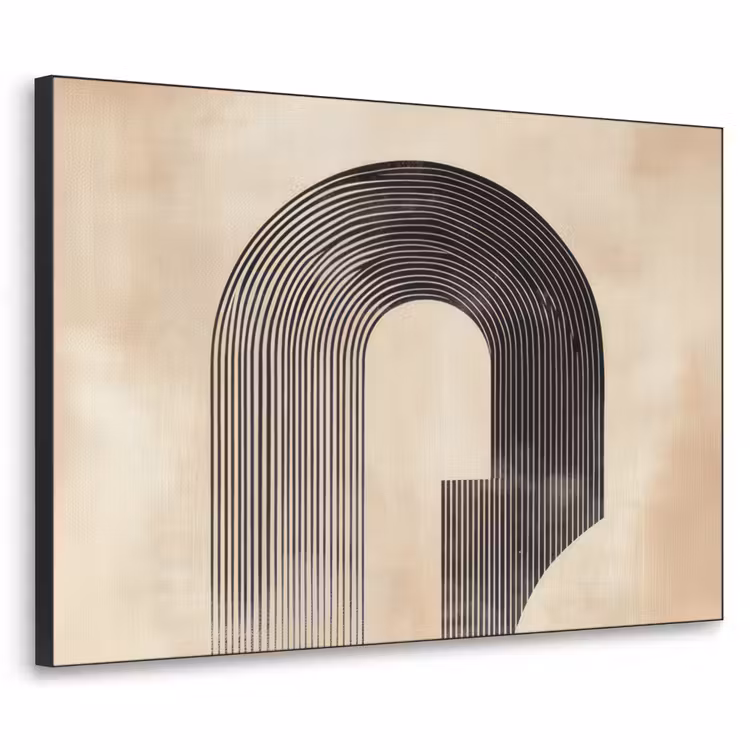 Art Frame - Boog - Strepen - Minimalistisch - Zwart — 1