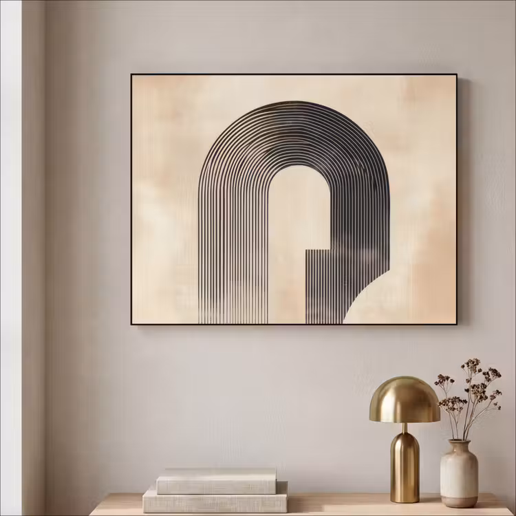 Art Frame - Boog - Strepen - Minimalistisch - Zwart — 5