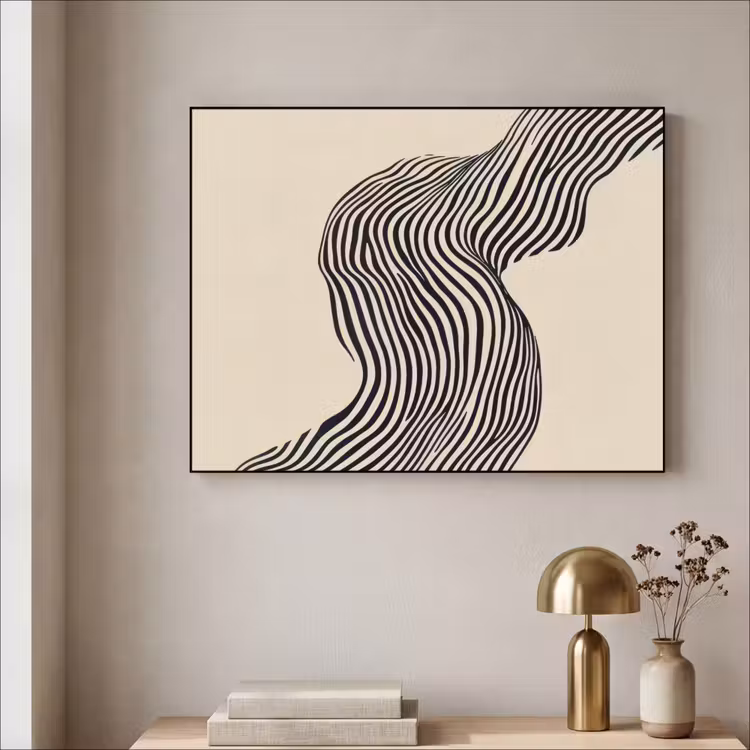 Art Frame - Golvend - Lijnen - Abstract - Silhouet — 5