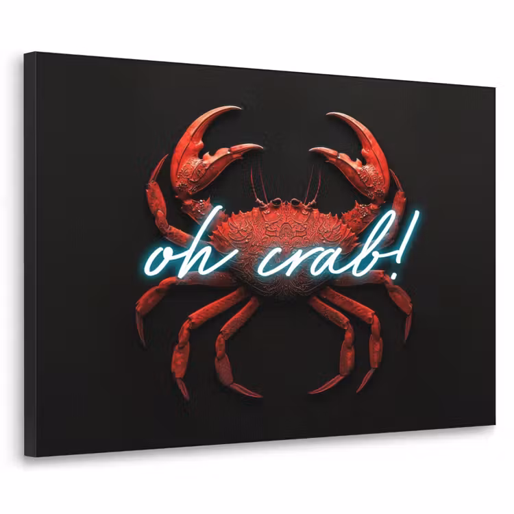 Art Frame - Krab - Rood - Neon - Quote — 1