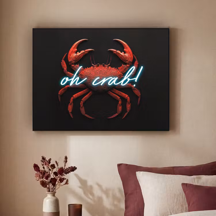 Art Frame - Krab - Rood - Neon - Quote — 3