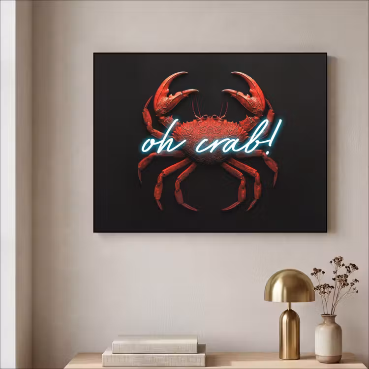Art Frame - Krab - Rood - Neon - Quote — 5