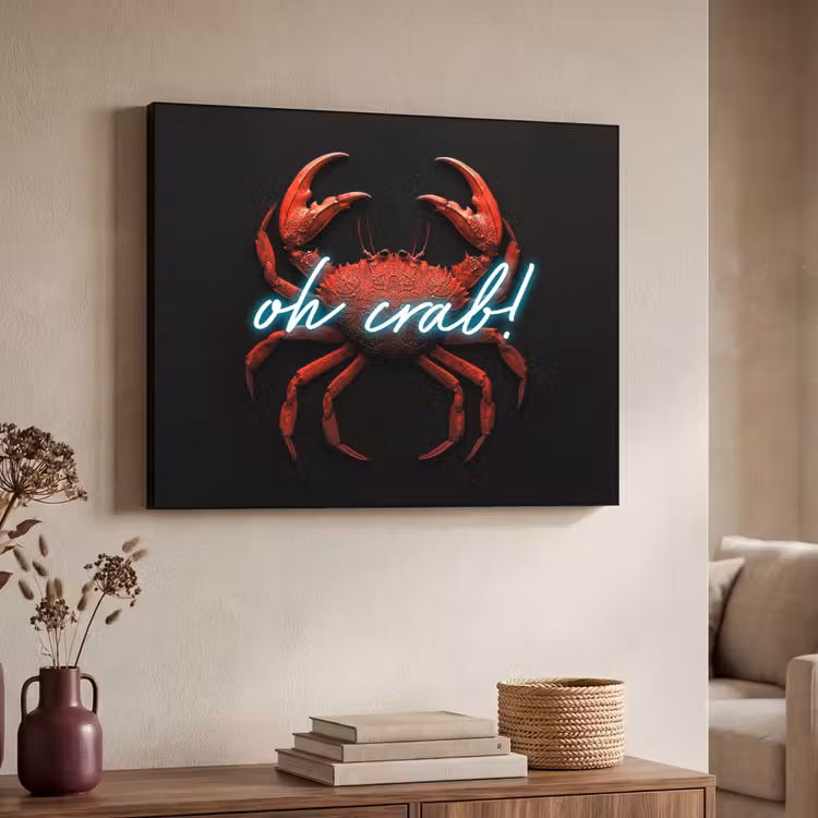 Art Frame - Krab - Rood - Neon - Quote — 7