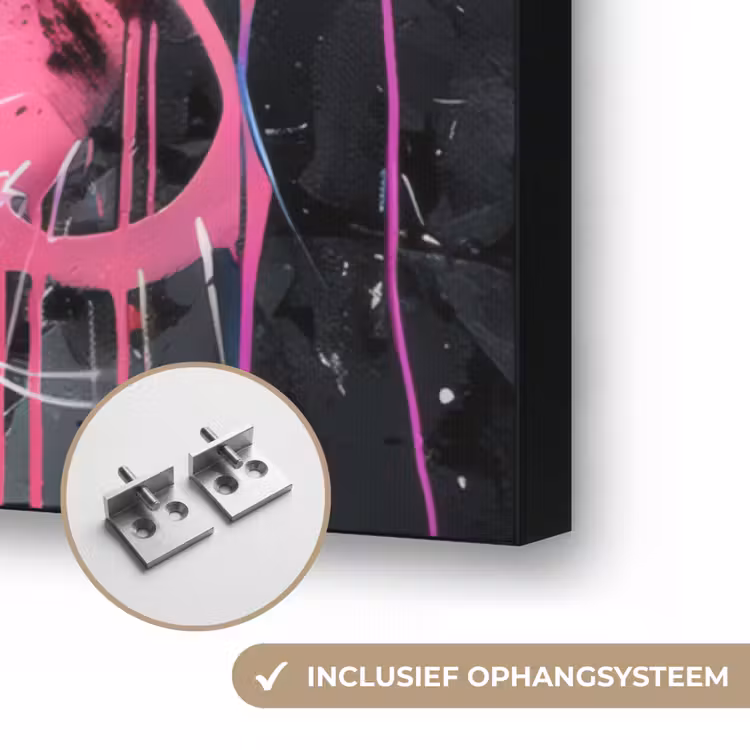 Art Frame - Lippen - Felroze - Graffiti - Verfstrepen — 6
