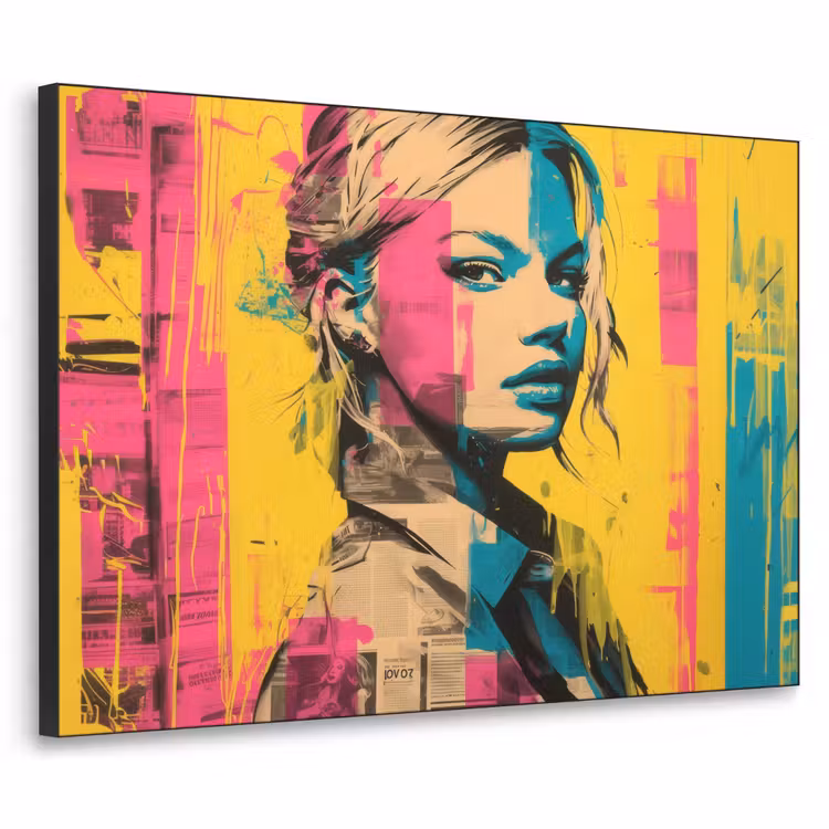 Art Frame - Vrouw - Verfstrepen - Gekleurd — 1