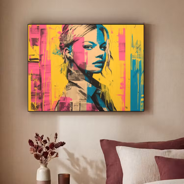 Art Frame - Vrouw - Verfstrepen - Gekleurd — 3