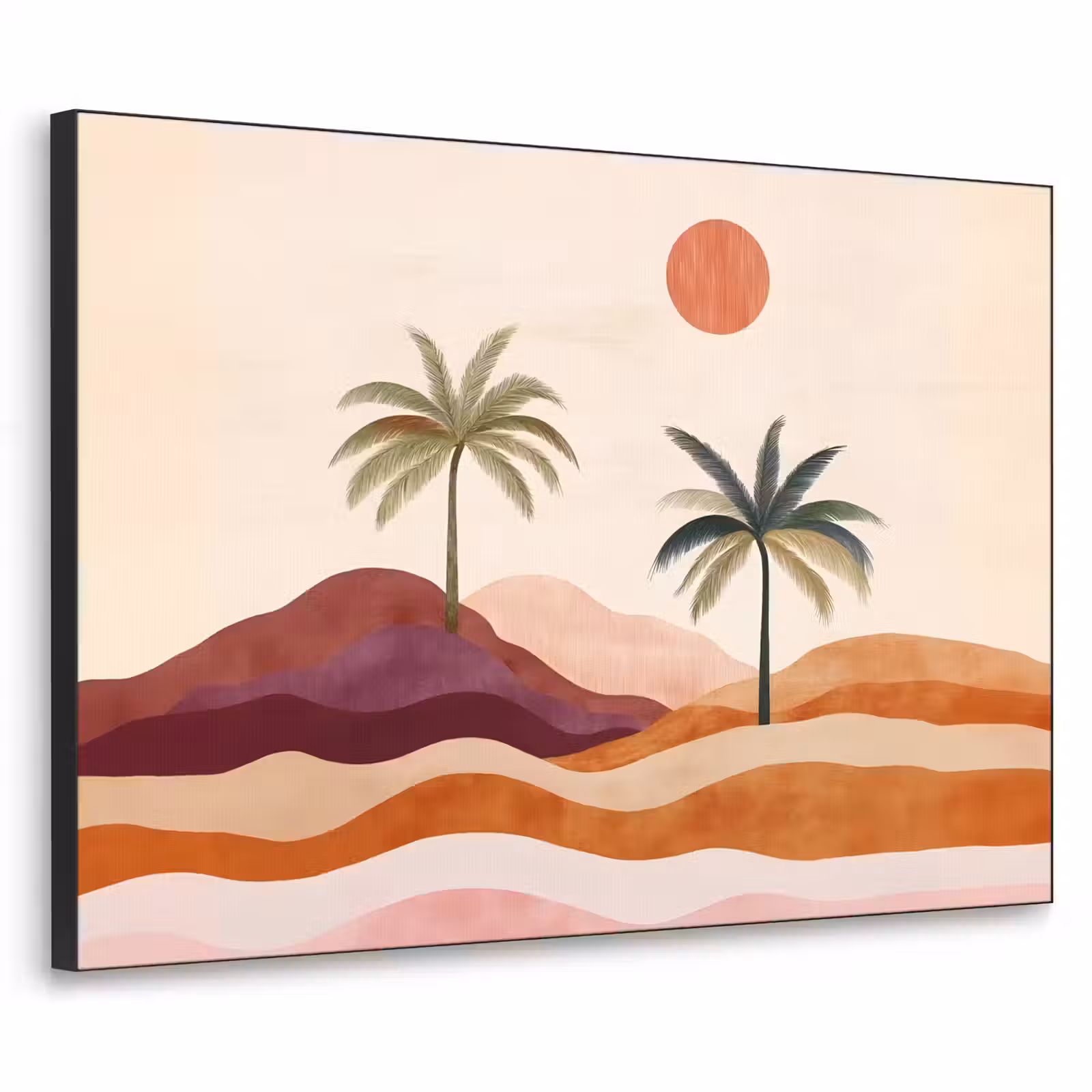 Art Frame - Palmbomen - Abstract - Zon - Heuvels — 1