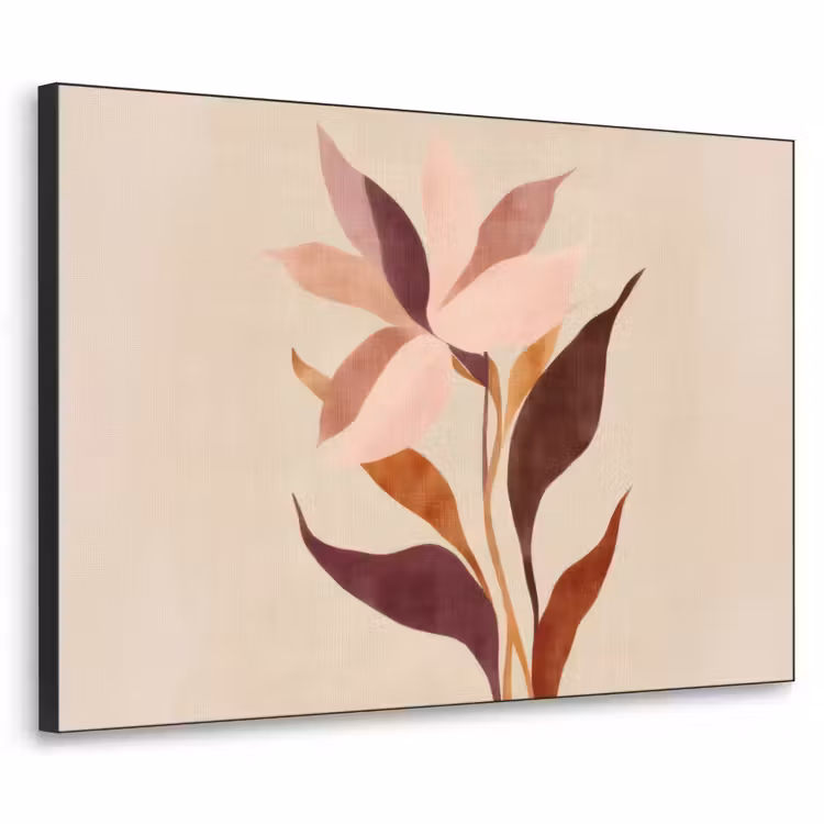 Art Frame - Bloemen - Blaadjes - Minimalistisch - Roze — 1