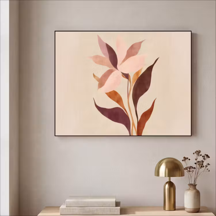 Art Frame - Bloemen - Blaadjes - Minimalistisch - Roze — 5