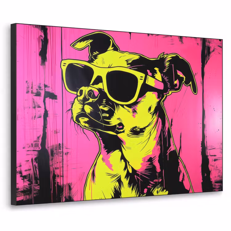 Art Frame - Hond - Zonnebril - Roze - Art — 1