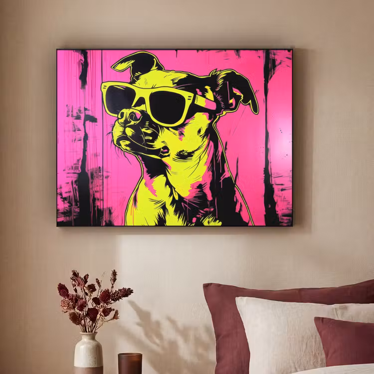 Art Frame - Hond - Zonnebril - Roze - Art — 3