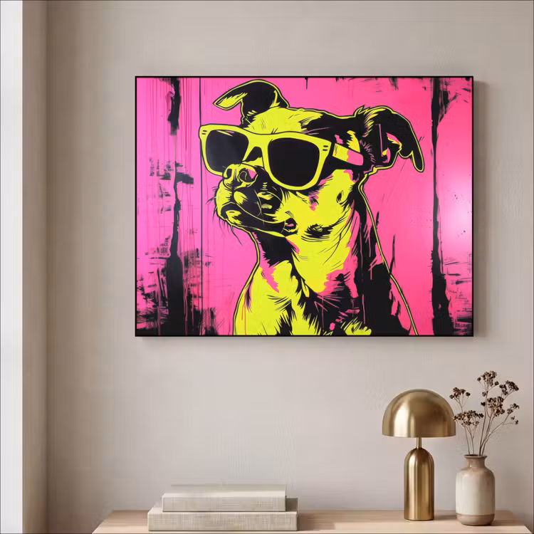 Art Frame - Hond - Zonnebril - Roze - Art — 5