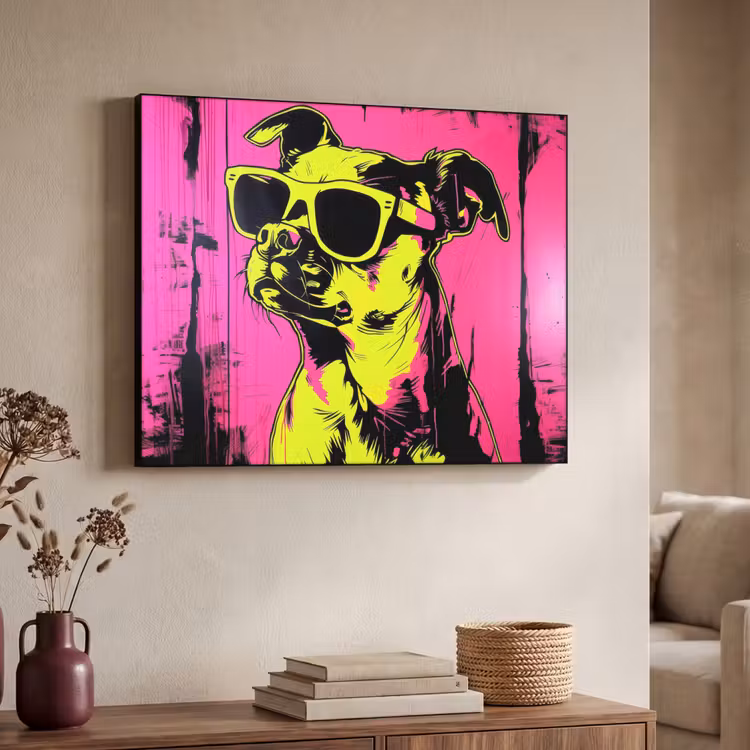 Art Frame - Hond - Zonnebril - Roze - Art — 7