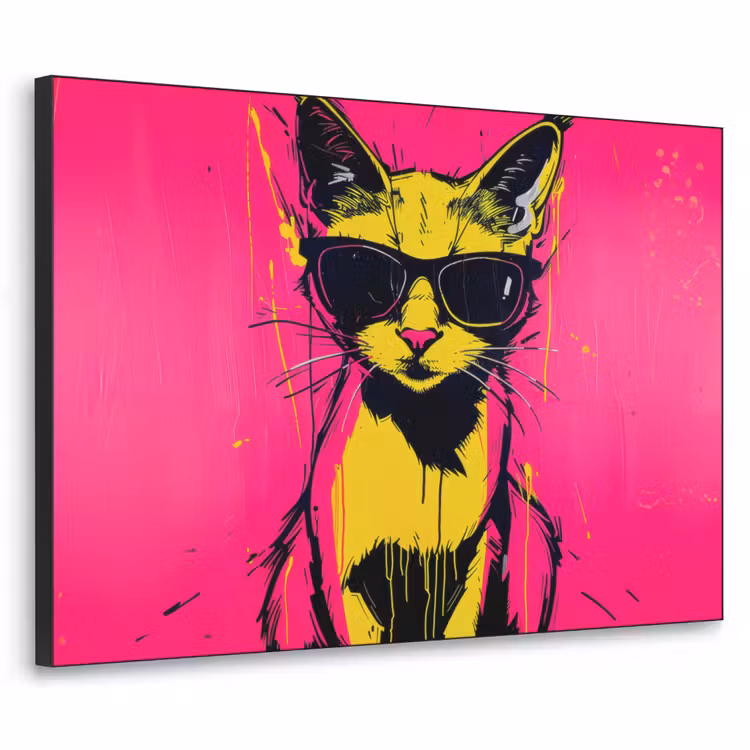 Art Frame - Kat - Art - Zonnebril - Roze — 1