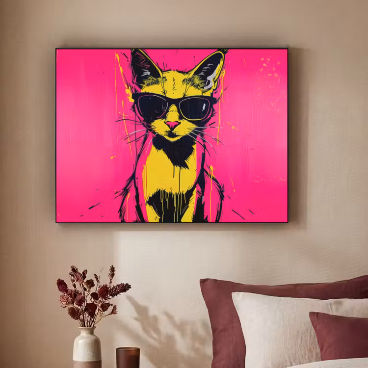 Art Frame - Kat - Art - Zonnebril - Roze — 3