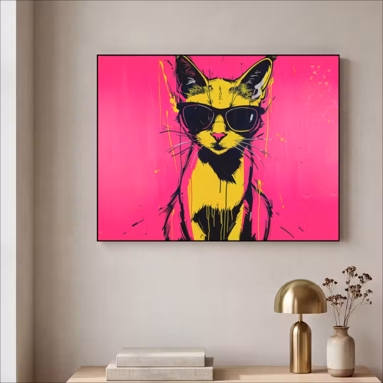 Art Frame - Kat - Art - Zonnebril - Roze — 5