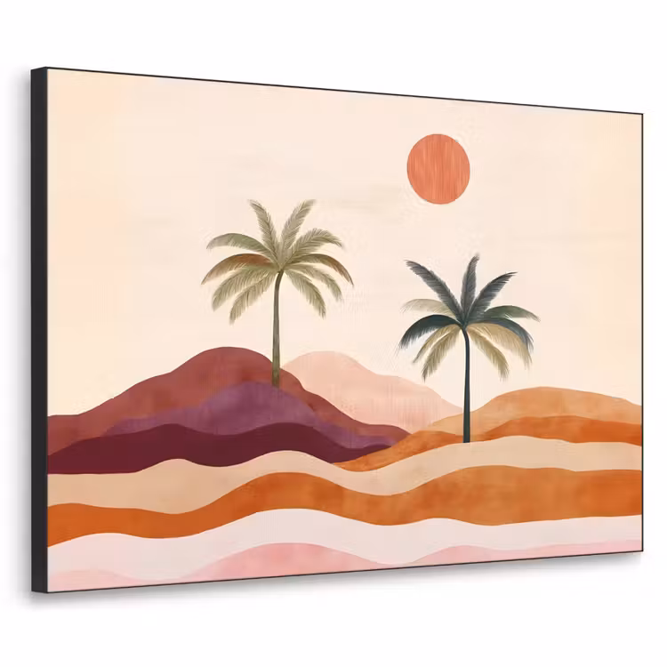 Art Frame - Palmbomen - Abstract - Zon - Heuvels — 1