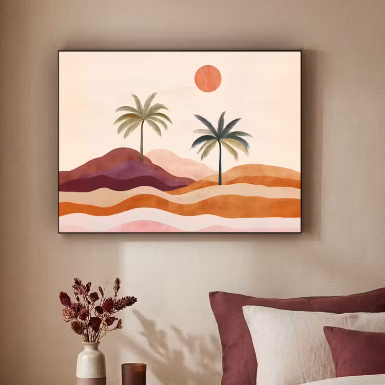 Art Frame - Palmbomen - Abstract - Zon - Heuvels — 3