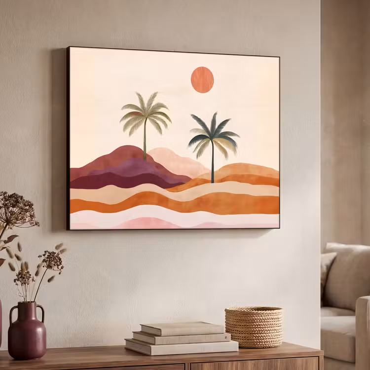Art Frame - Palmbomen - Abstract - Zon - Heuvels — 7