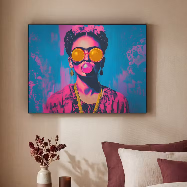 Art Frame - Vrouw - Kauwgom - Zonnebril - Oranje — 3