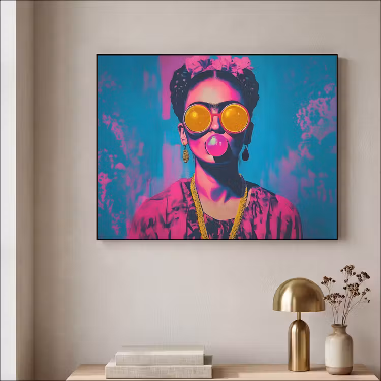 Art Frame - Vrouw - Kauwgom - Zonnebril - Oranje — 5