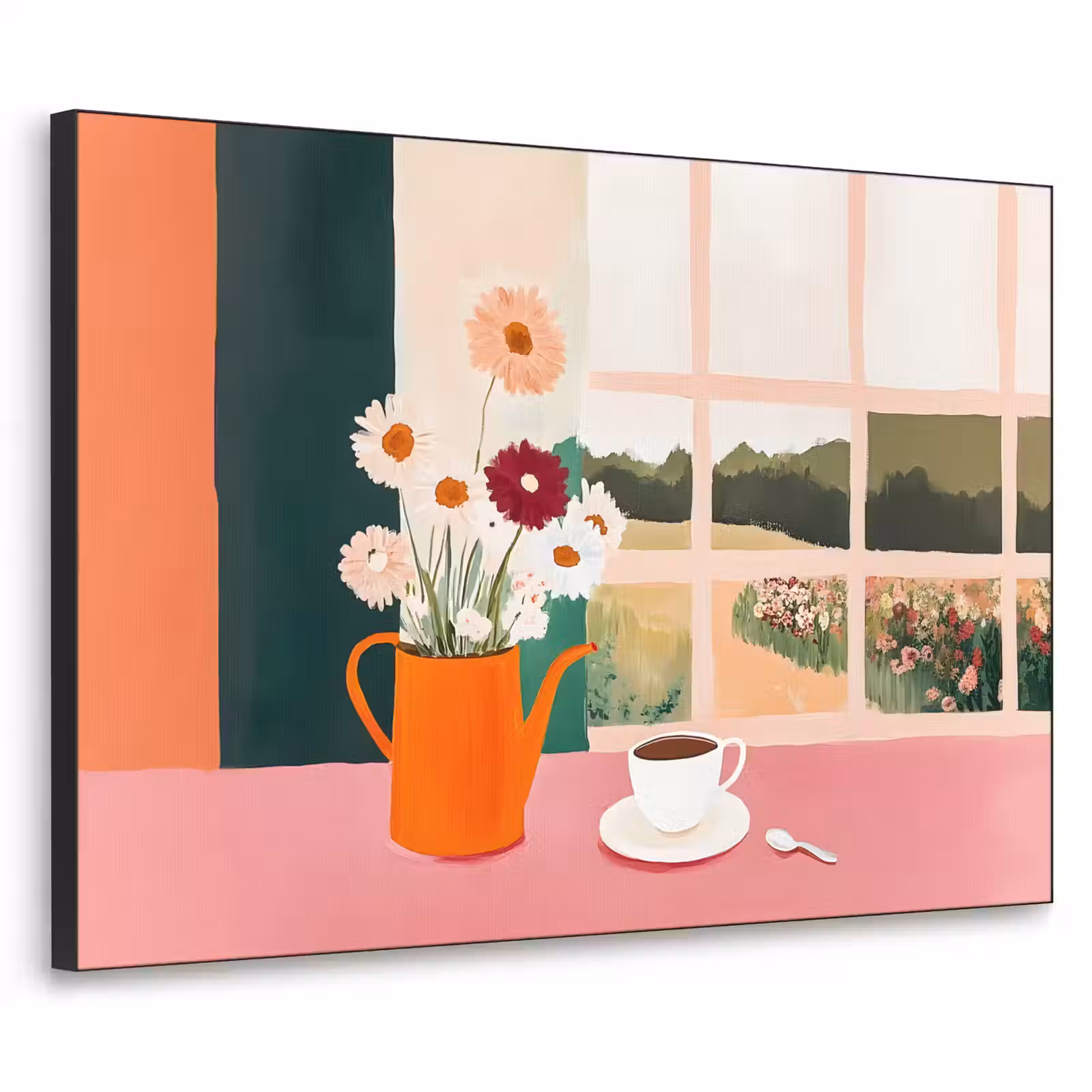 Art Frame - Bloemen - Koffie - Raam — 1