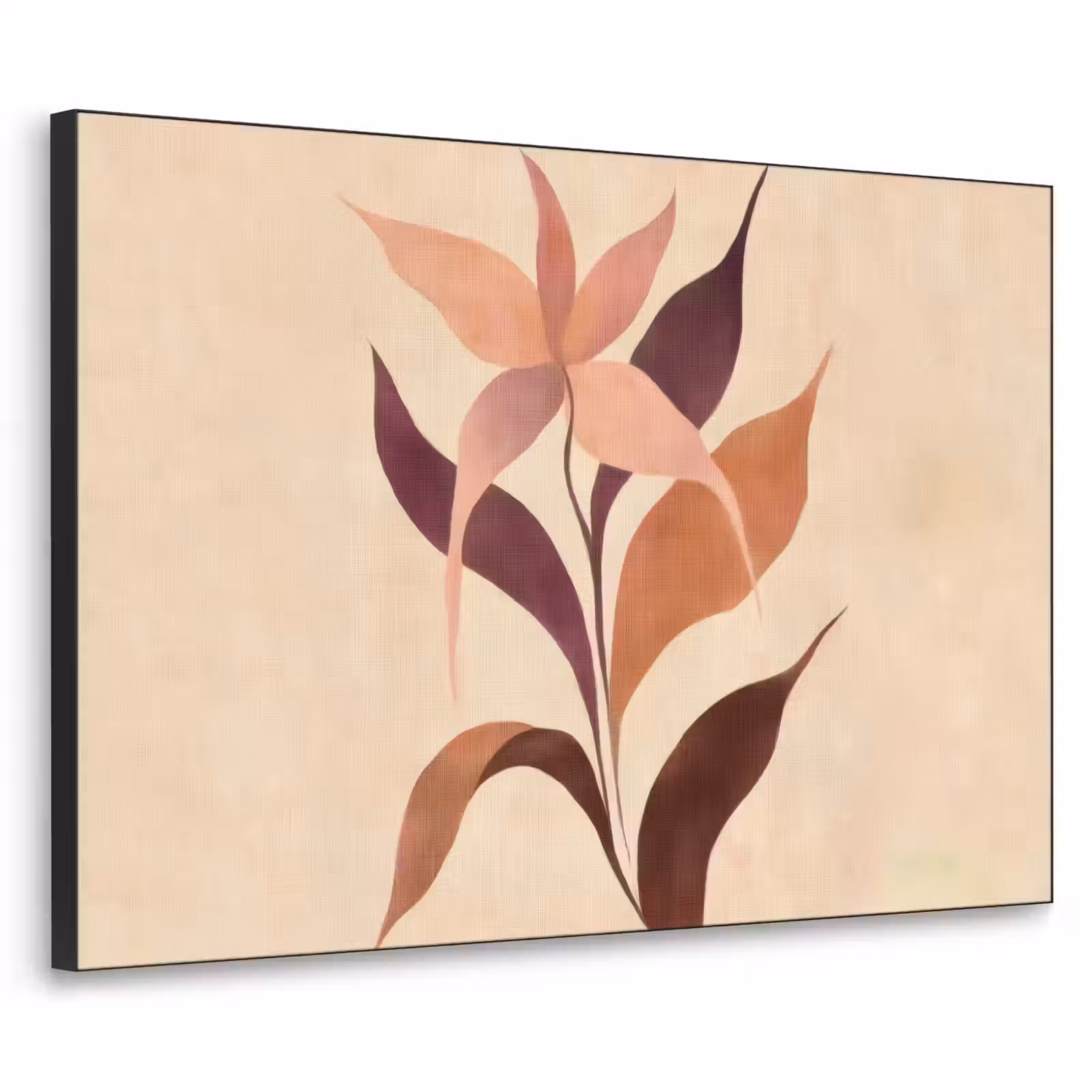 Art Frame - Minimalistisch - Bloem - Bladeren - Beige — 1