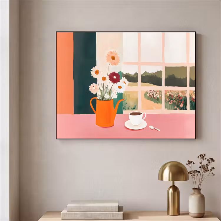 Art Frame - Bloemen - Koffie - Raam — 5