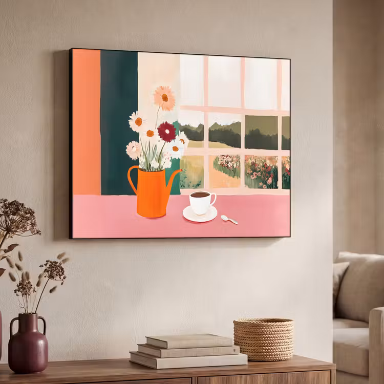 Art Frame - Bloemen - Koffie - Raam — 7