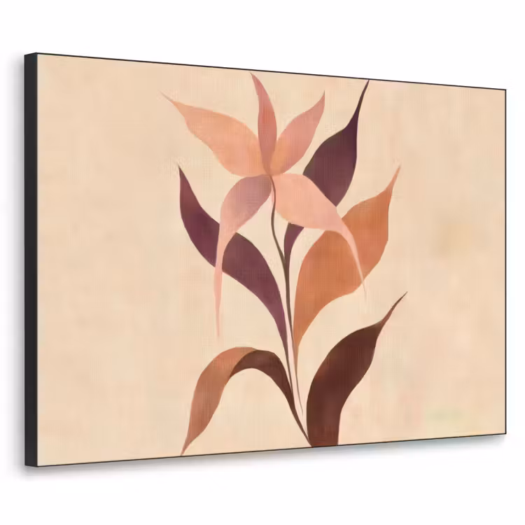 Art Frame - Minimalistisch - Bloem - Bladeren - Beige — 1