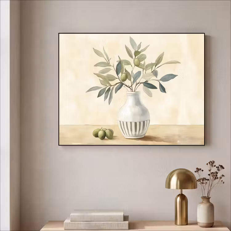 Art Frame - Vaas - Keramiek - Olijftakken — 5