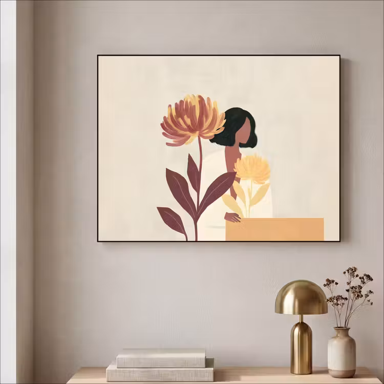 Art Frame - Vrouw - Minimalistisch - Bloem — 5