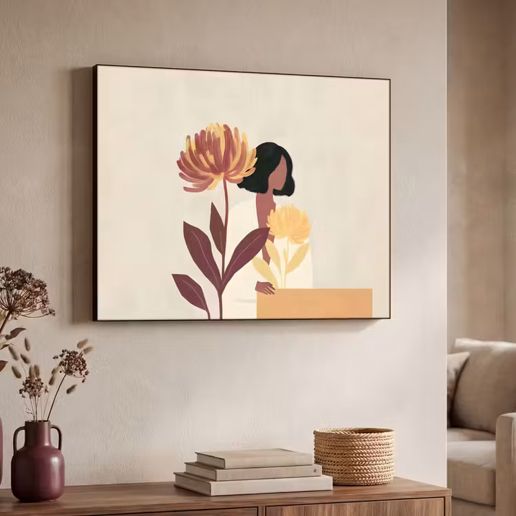 Art Frame - Vrouw - Minimalistisch - Bloem — 7