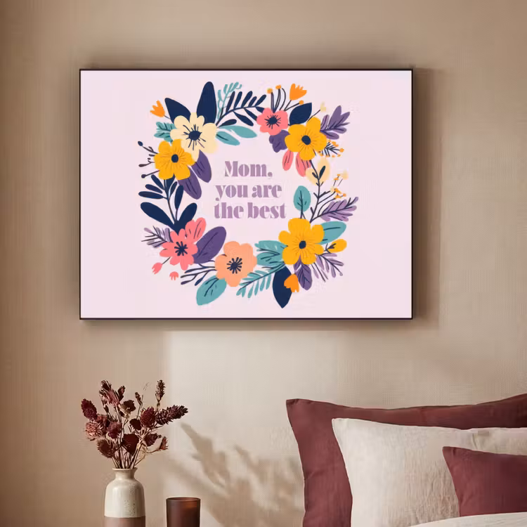 Art Frame - Bloemenkrans - Kleurrijk - Moeder — 3