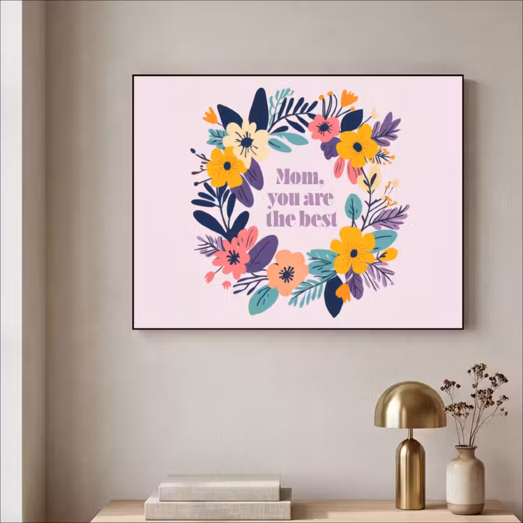 Art Frame - Bloemenkrans - Kleurrijk - Moeder — 5