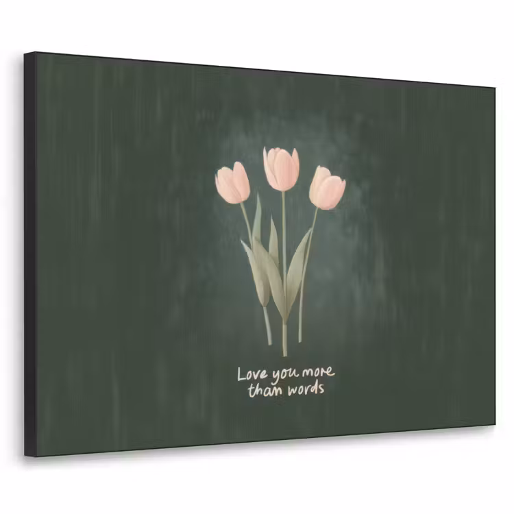 Art Frame - Tulpen - Roze - Tekst - Love — 1