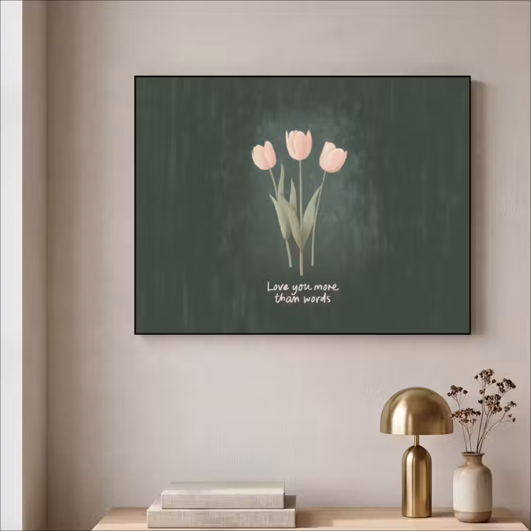 Art Frame - Tulpen - Roze - Tekst - Love — 5