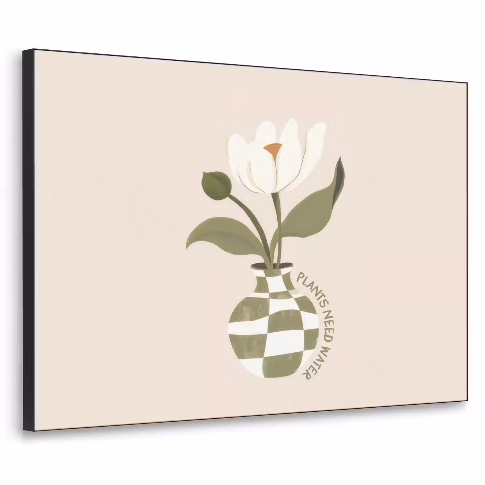 Art Frame - Bloem - Wit - Vaas - Quote — 1