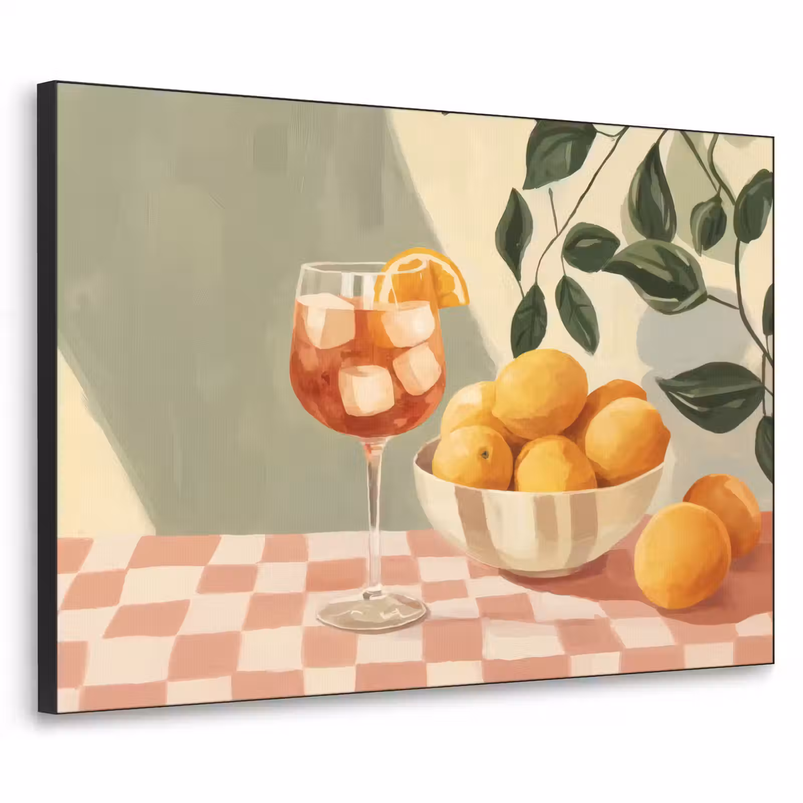 Art Frame - Citroenen - Glas - Tafelkleed - Geblokt — 1