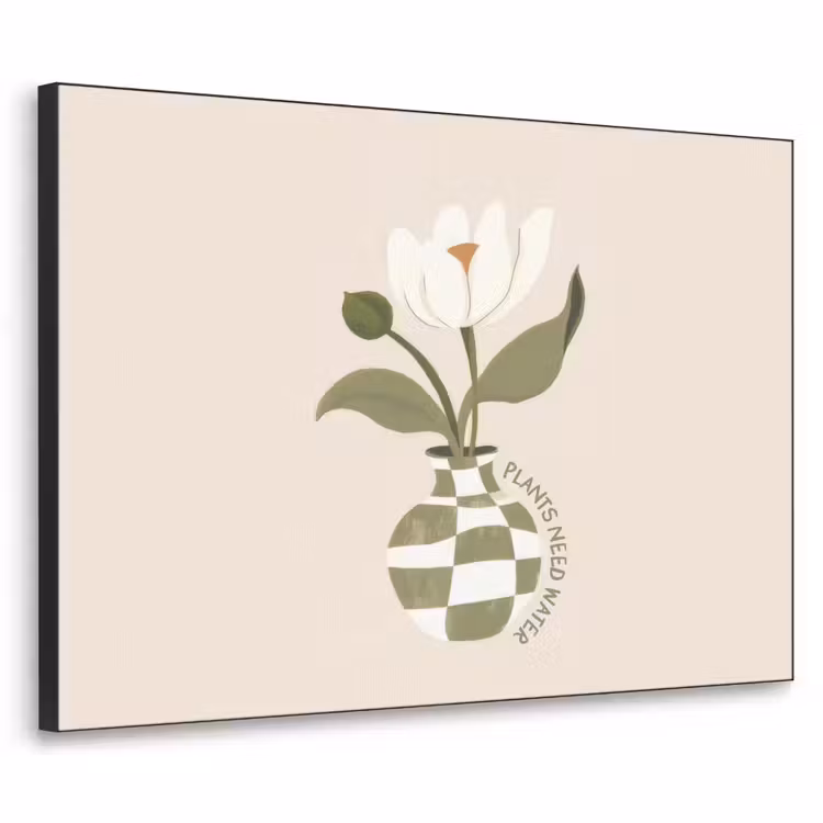 Art Frame - Bloem - Wit - Vaas - Quote — 1