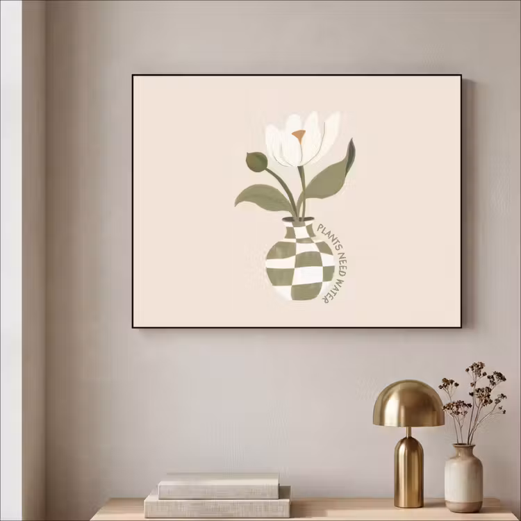 Art Frame - Bloem - Wit - Vaas - Quote — 5