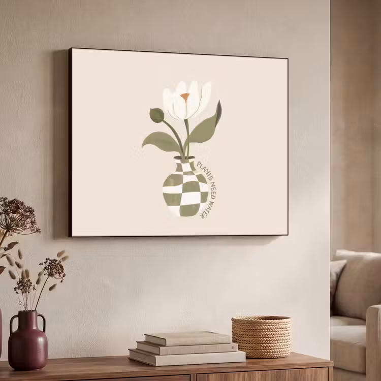 Art Frame - Bloem - Wit - Vaas - Quote — 7