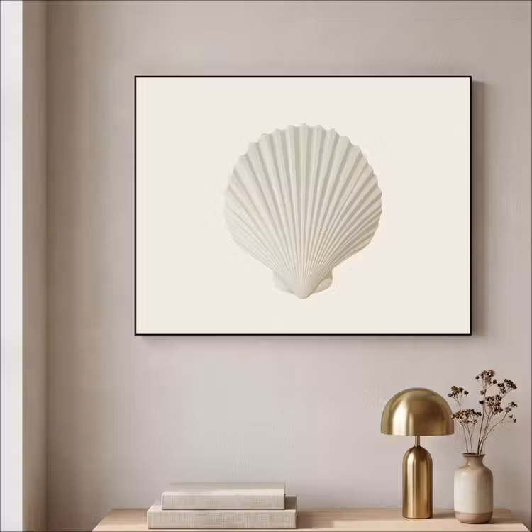 Art Frame - Schelp - Minimalistisch - Wit — 5